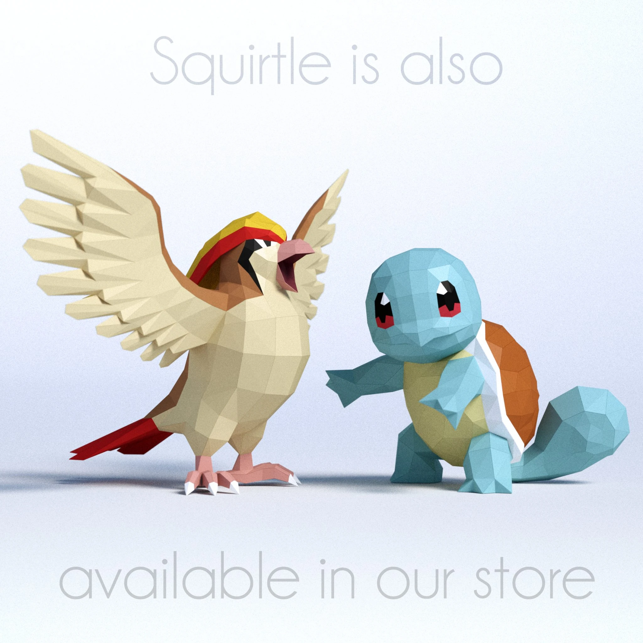 DIY 3d papercraft Pokemon Pidgeot PDF Templates Low Poly SweetHeartyThings