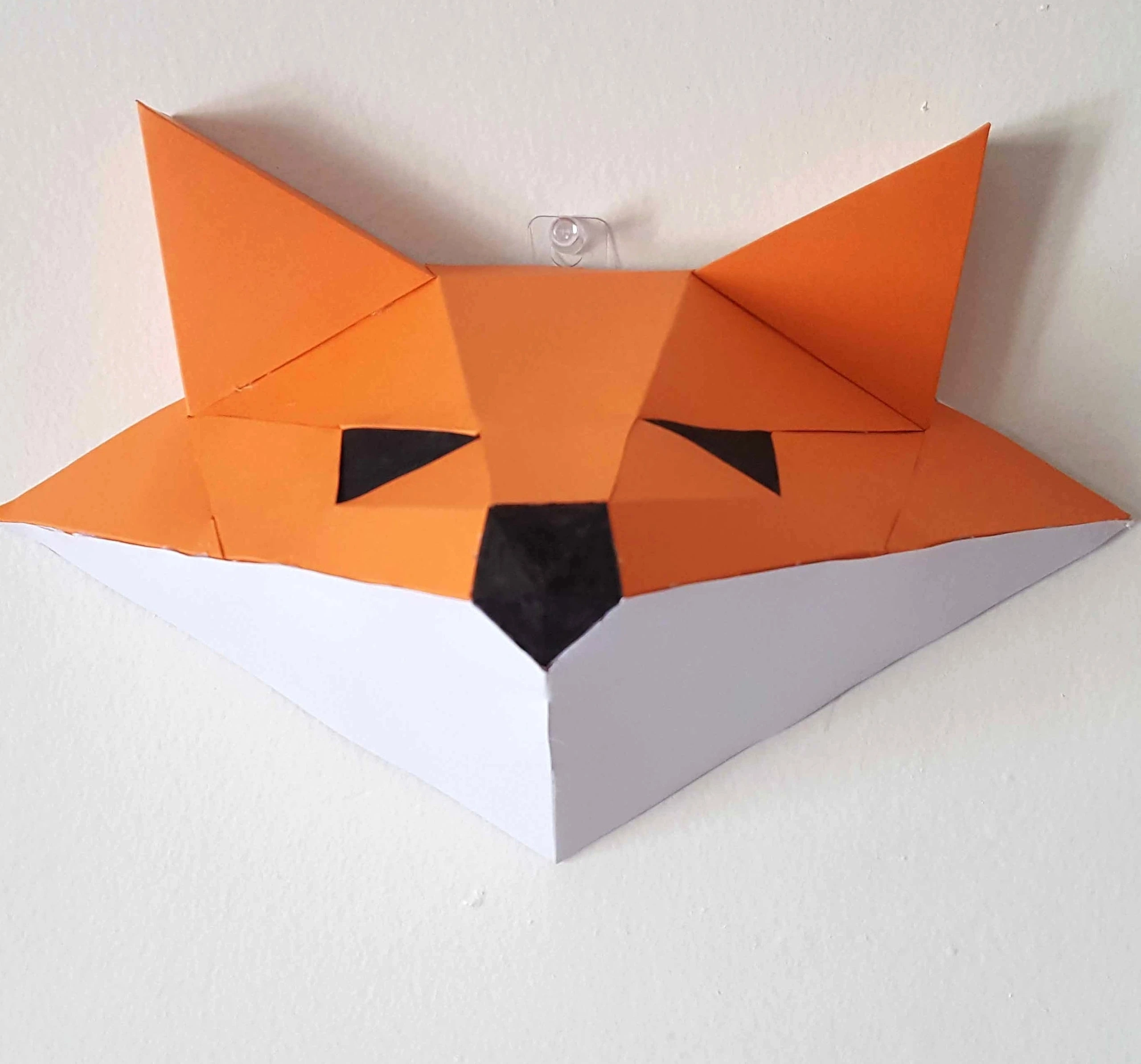 Cute Fox 3D papercraft. You get a PDF digital file templates and instruction for these DIY paper decoration. Easy enough for kids!