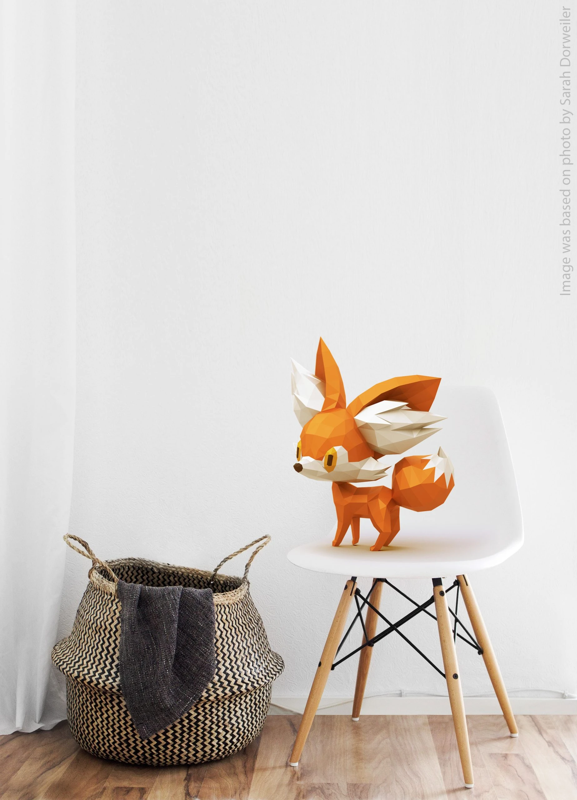 DIY 3d papercraft Baby Fox PDF Templates Low Poly SweetHeartyThings