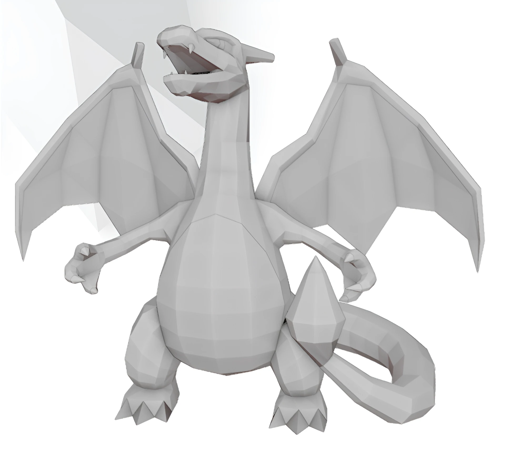 CHARIZARD XL, Papercraft, Template, DIY, Paper, Low Poly, Pokemon, 3D Model, Pdf Low Poply