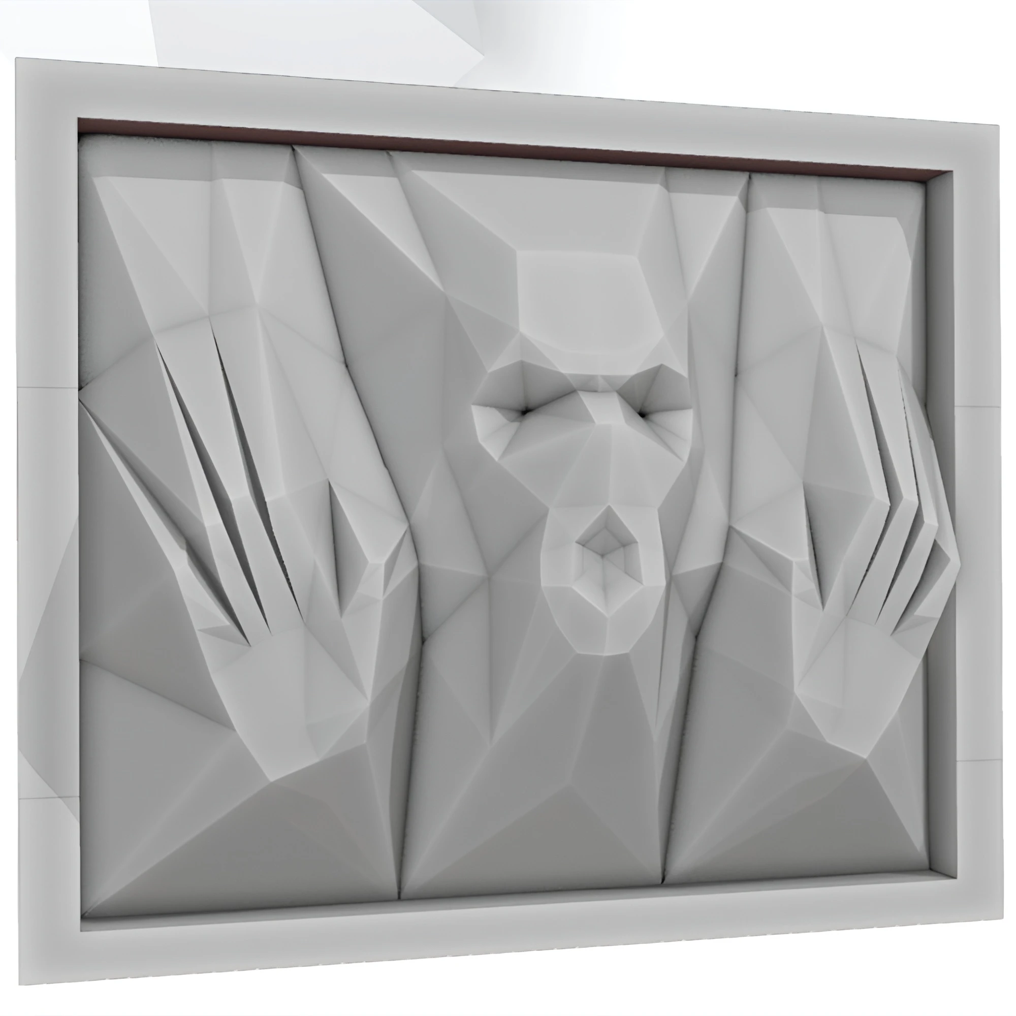 GHOST WALL, Papercraft, Template, DIY, Paper, Low Poly, Holiday, 3D Model, Pdf Low Poply, October, Carnival, Halloween