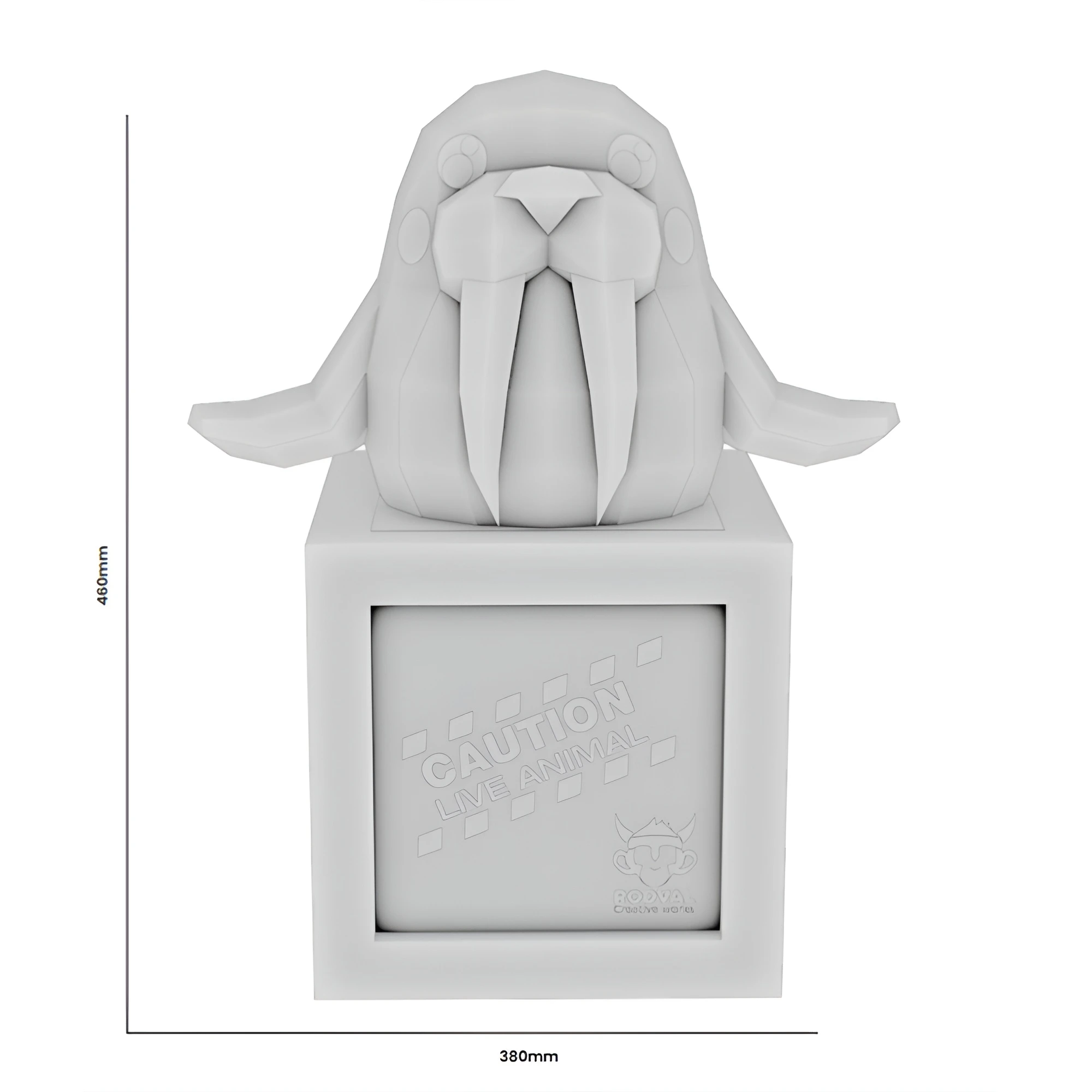 WALRUS BOX, animal, Papercraft, Template, DIY, Paper, Low Poly, Cute, Kawaii, 3D Model, Pdf Low Poply, Kids Toy