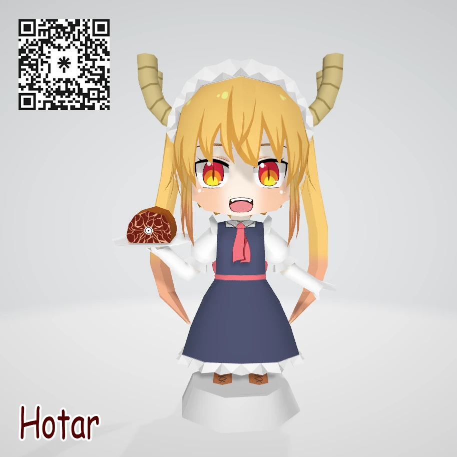 [Miss Kobayashi's Dragon Maid!] Tohru Chibi Papercraft