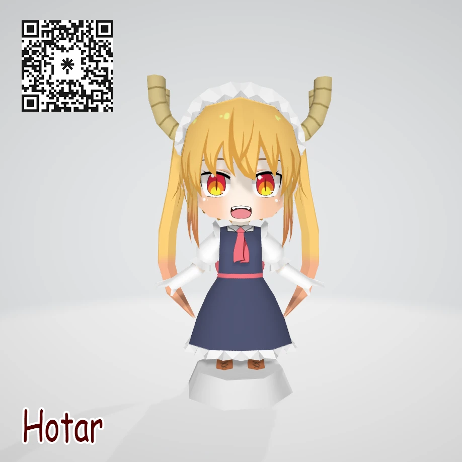 [Miss Kobayashi's Dragon Maid!] Tohru Chibi Papercraft