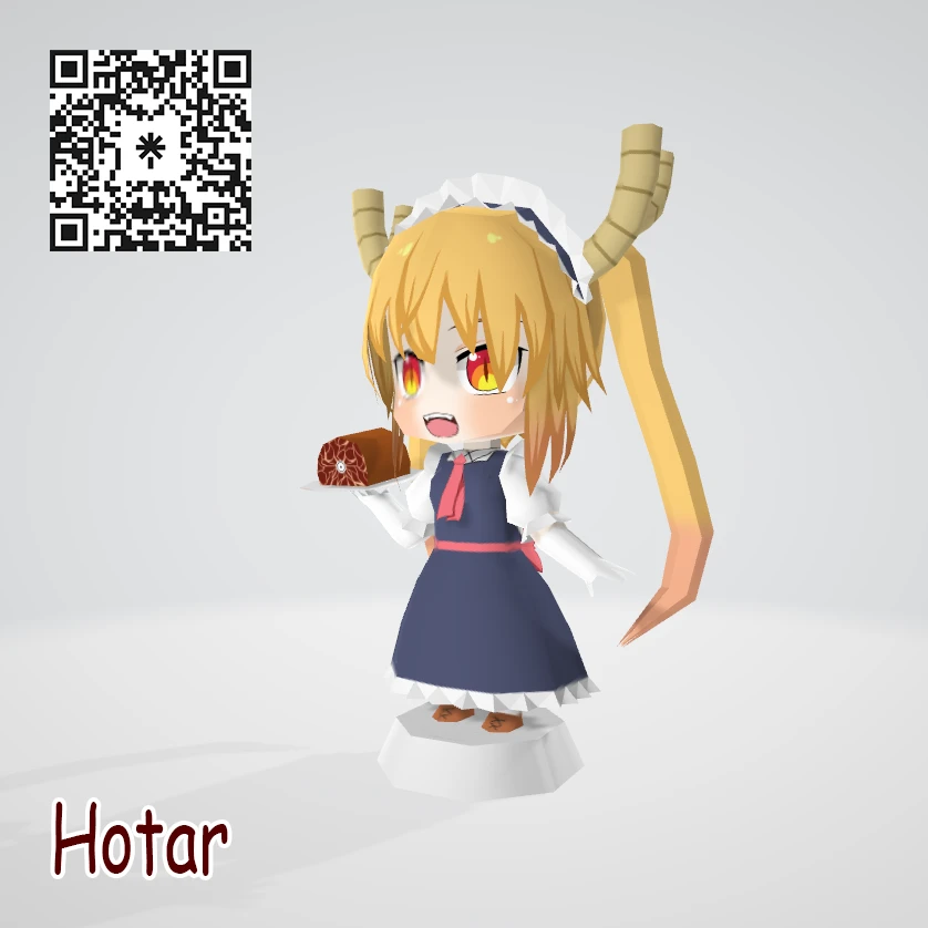 [Miss Kobayashi's Dragon Maid!] Tohru Chibi Papercraft