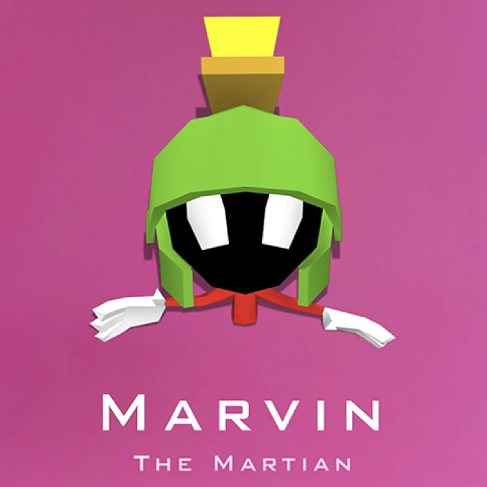 Marvin The Martian PDF Templates, DIY 3D Model, Papercraft, PDF, Low Poly, 3D model, Craft, Paper, Pepakura